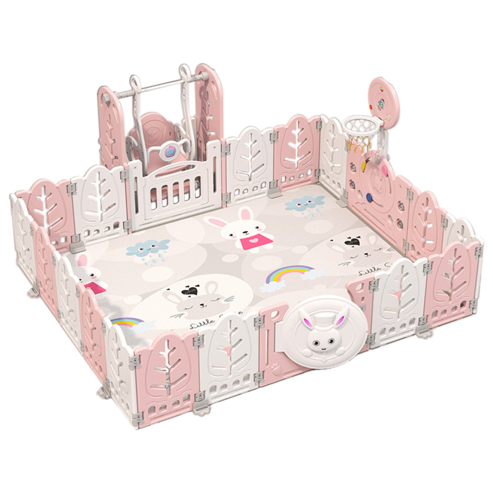 Eeeza Foldable Children's Playpen With Swing