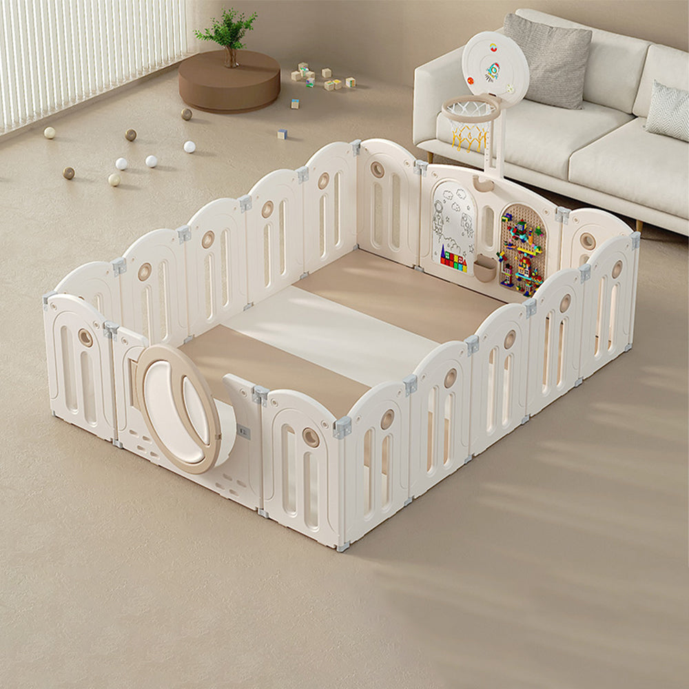 Eeeza Foldable Children's Playpen With Mat