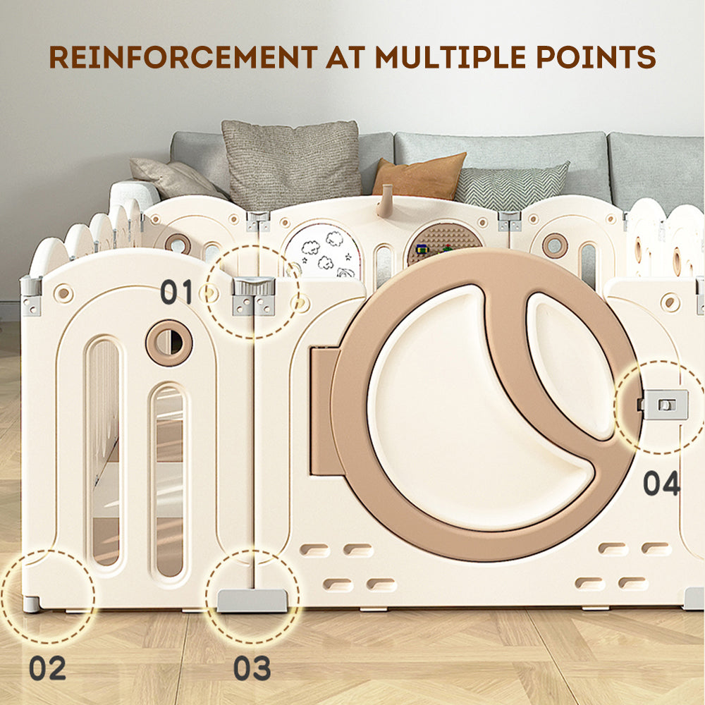 Eeeza Foldable Children's Playpen With Mat