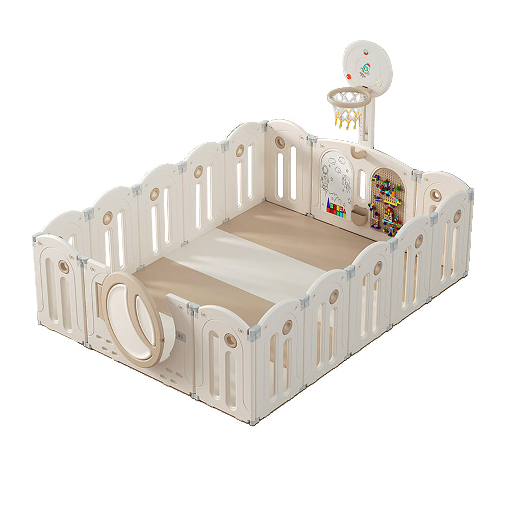 Eeeza Foldable Children's Playpen With Mat