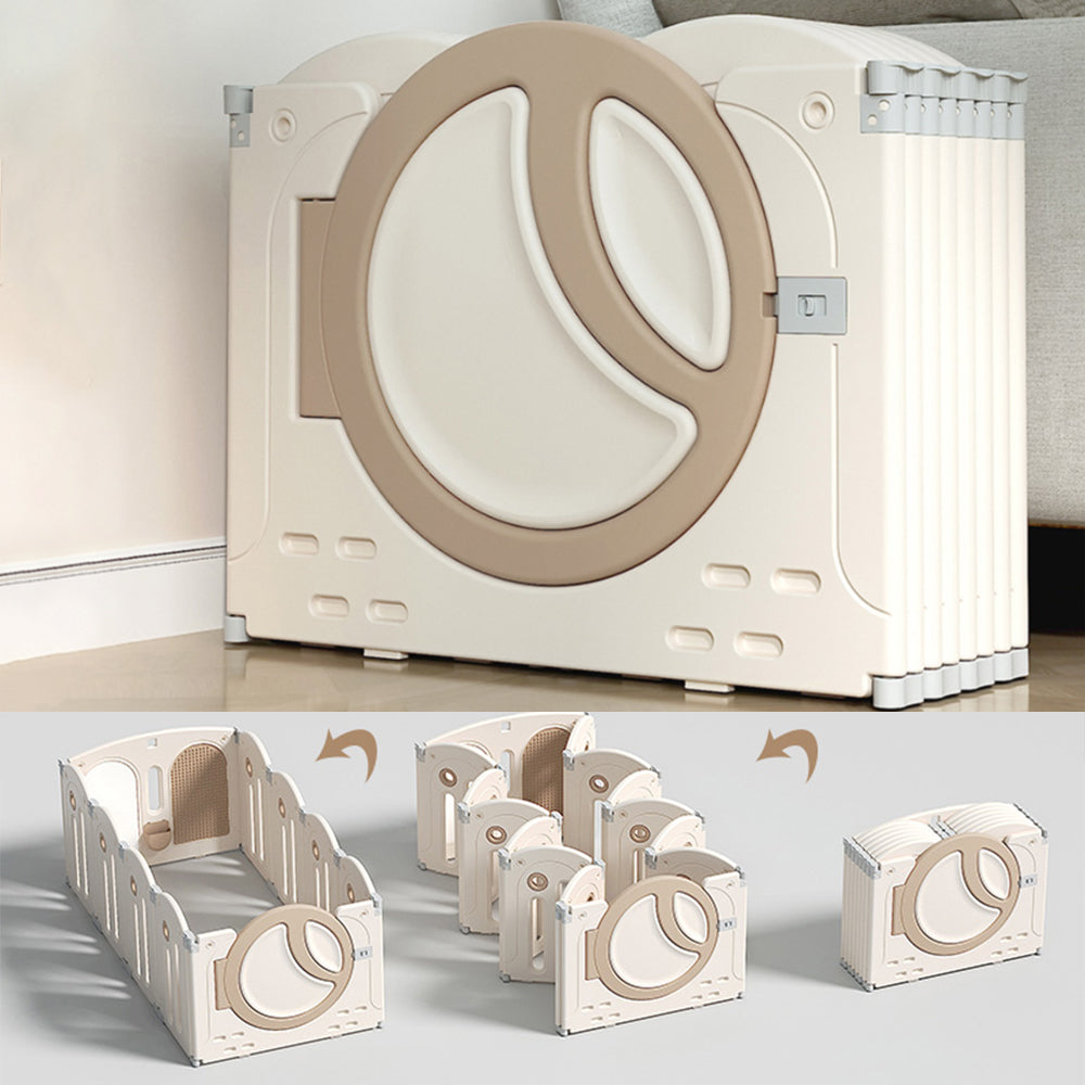 Eeeza Foldable Children's Playpen With Storage Rack
