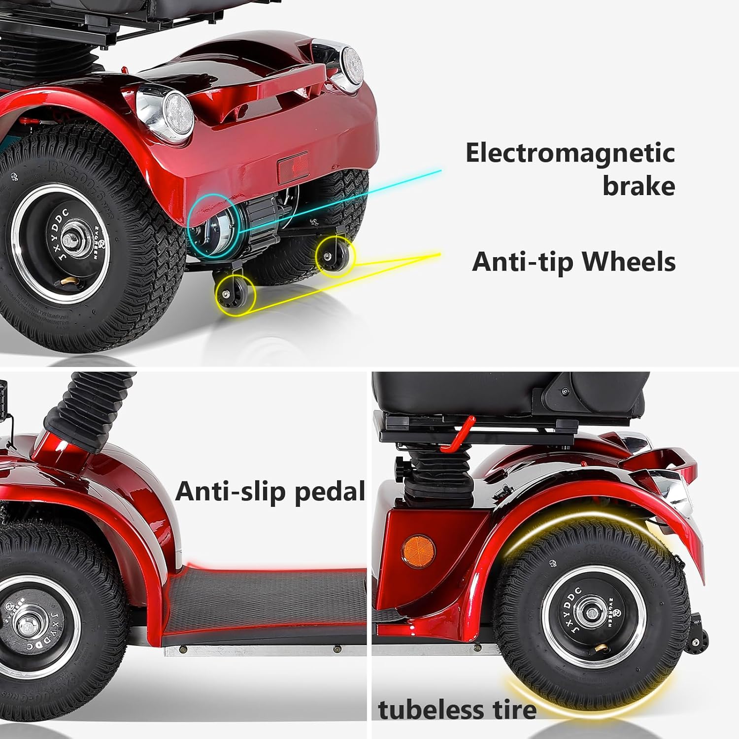 Eeeza Deluxe Mobility Scooter – 500W 48V Comfort Cruiser with Suspension Seat & Optional Canopy