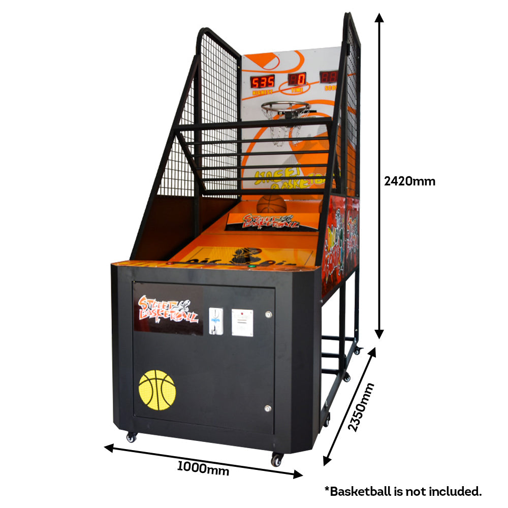 Eeeza 120W Basketball Shooting Machine With Electronic Scoreboard - Black