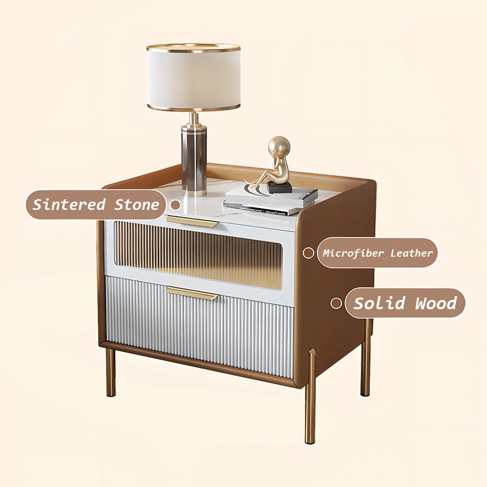 Eeeza Fashionable Microfiber Leather Side Table