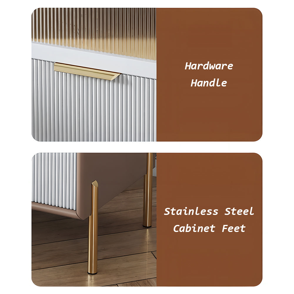 Eeeza Fashionable Microfiber Leather Side Table