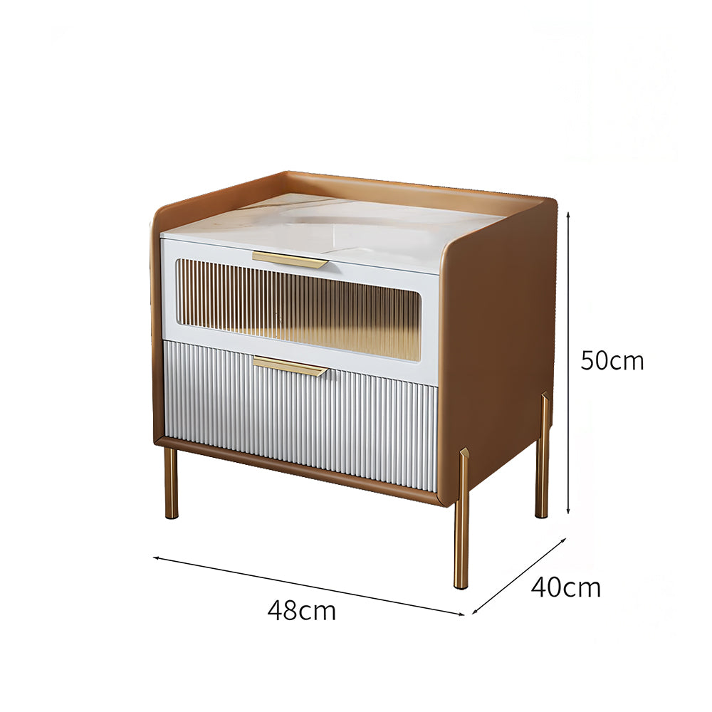 Eeeza Fashionable Microfiber Leather Side Table