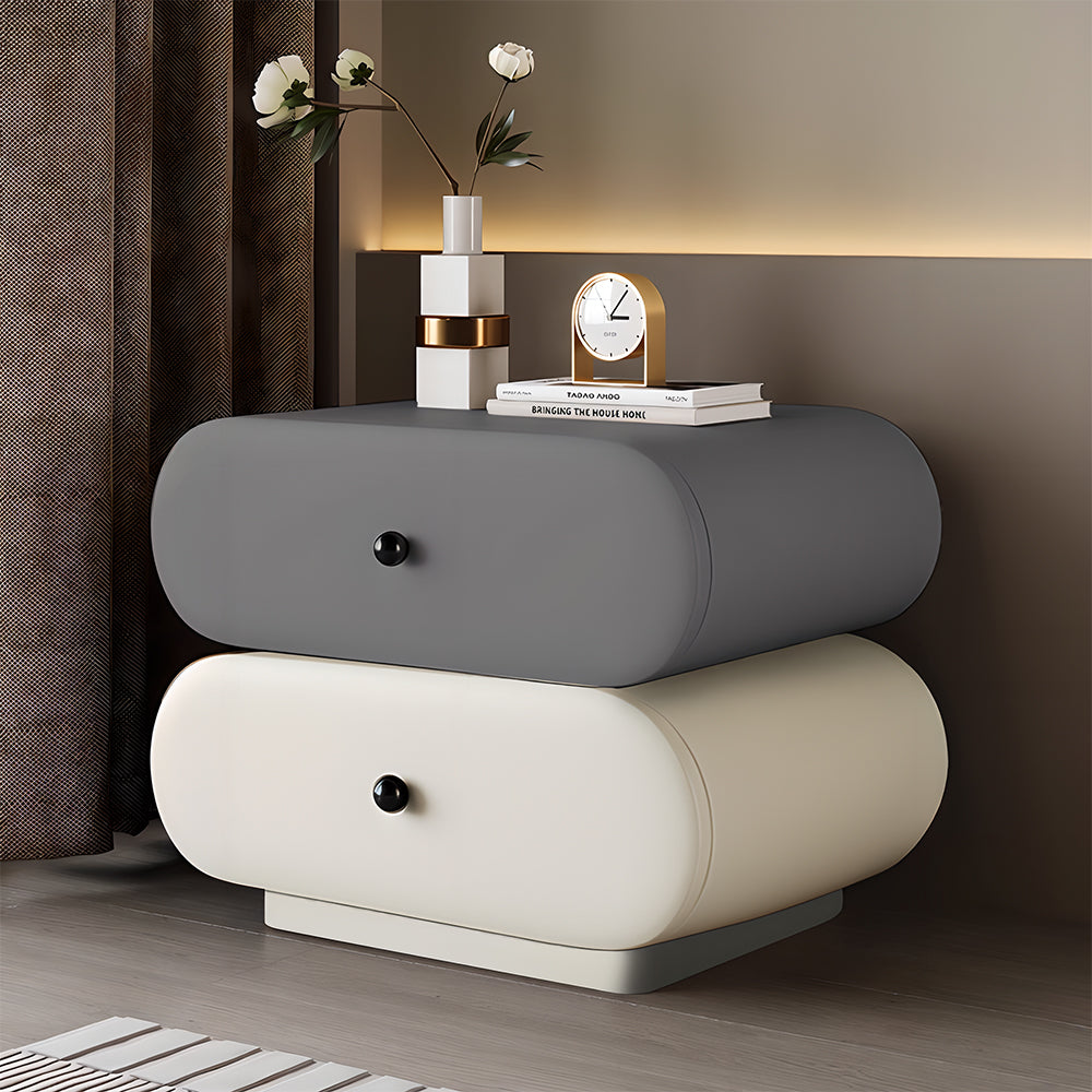 Eeeza Fashionable Solid Wood Dual-Layer Side Table