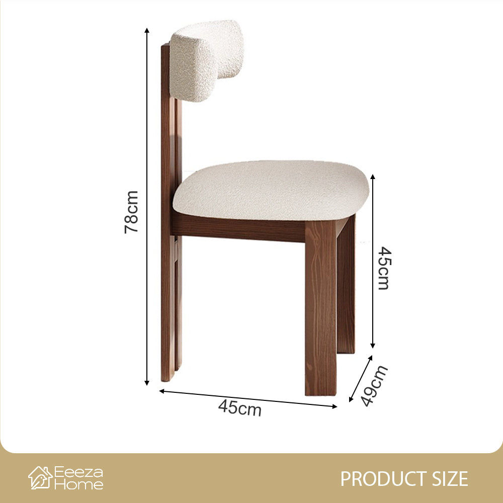 Eeeza Set of Two Modern Essence Series Blockform Chairs