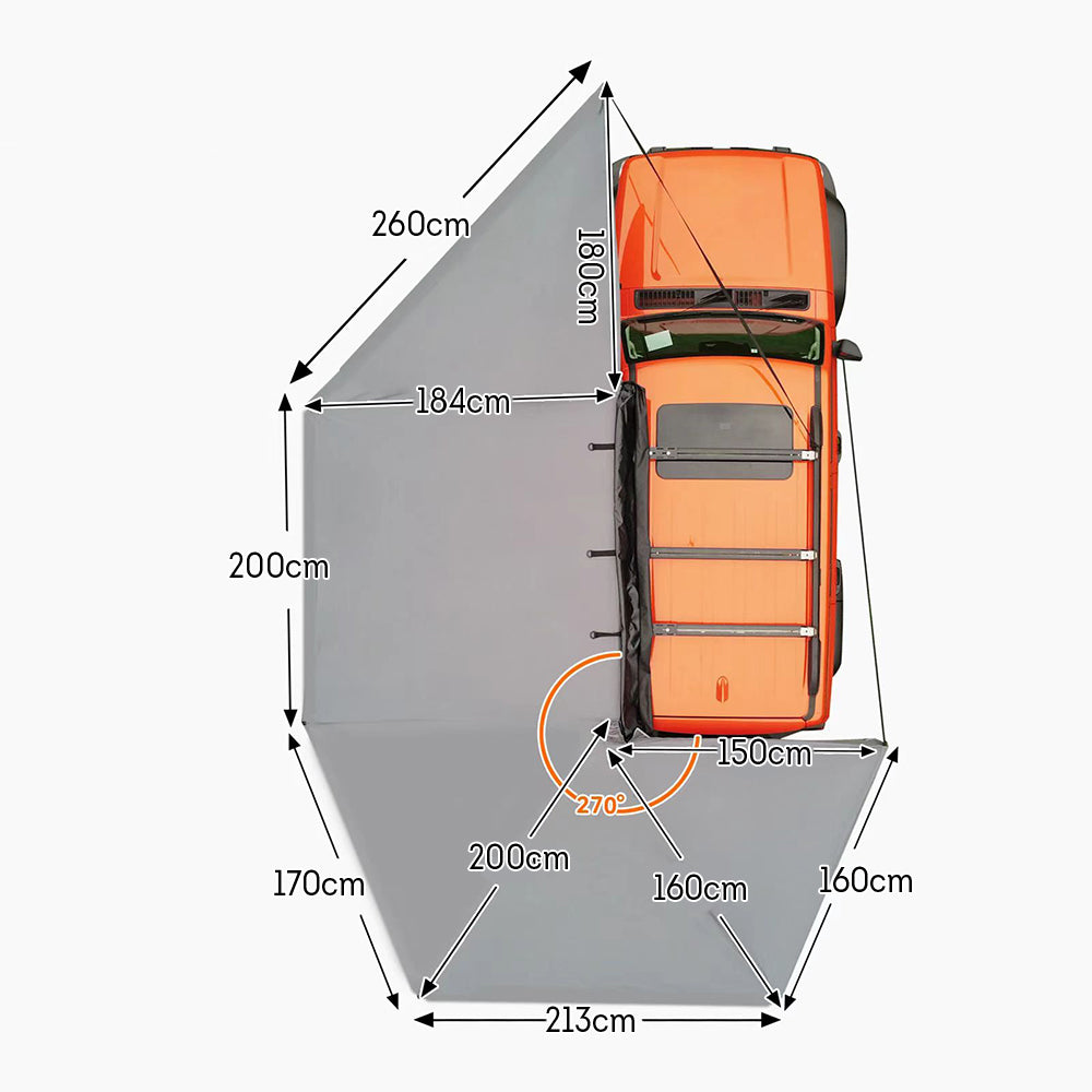 Eeeza Portable Outdoor Left Camping Awning