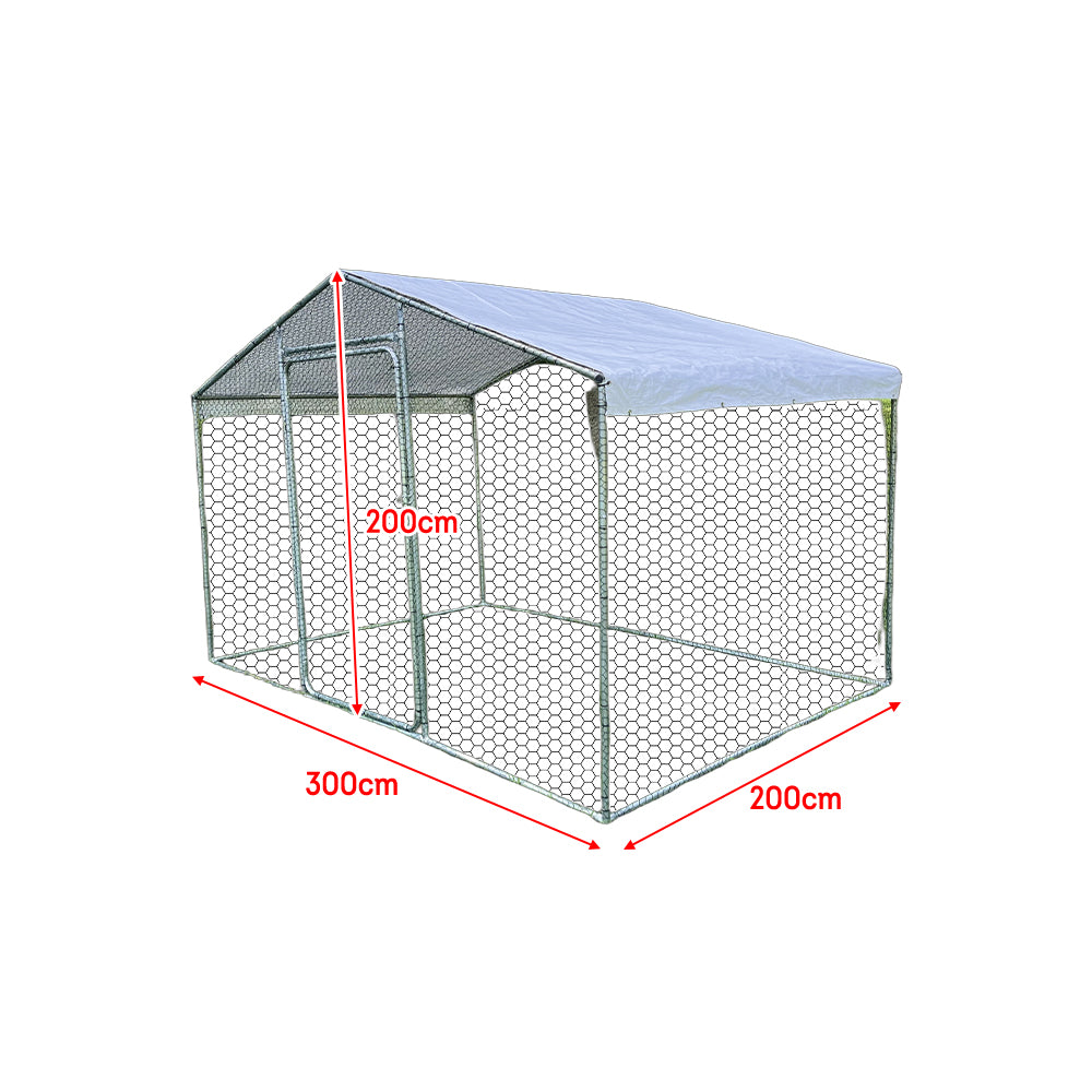 Eeeza 2m/4m/6m/8m Chicken Cage Duck Cage With Cover