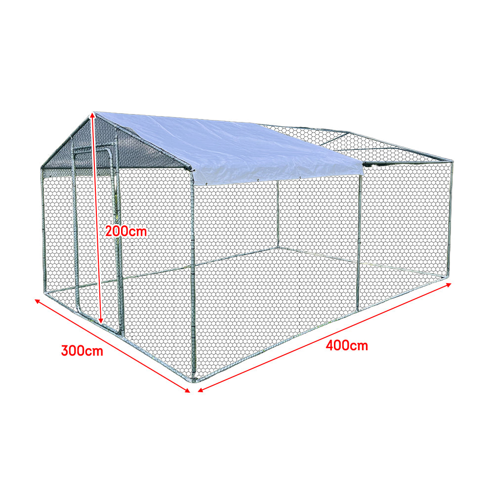 Eeeza 2m/4m/6m/8m Chicken Cage Duck Cage With Cover