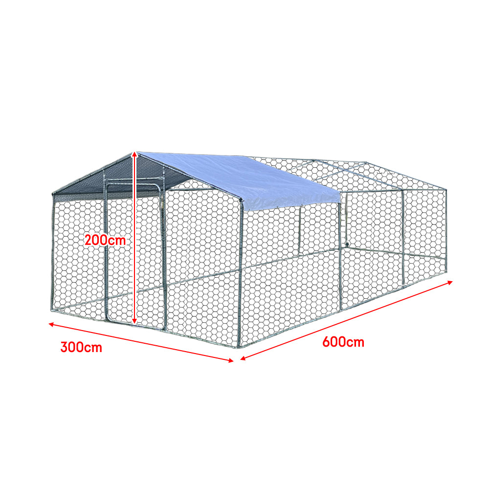Eeeza 2m/4m/6m/8m Chicken Cage Duck Cage With Cover