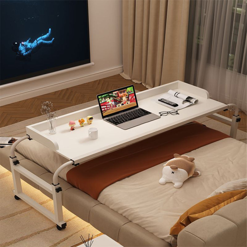 Eeeza Adjustable Overbed Table – Expanding Rolling Desk for Beds, Sofas & More