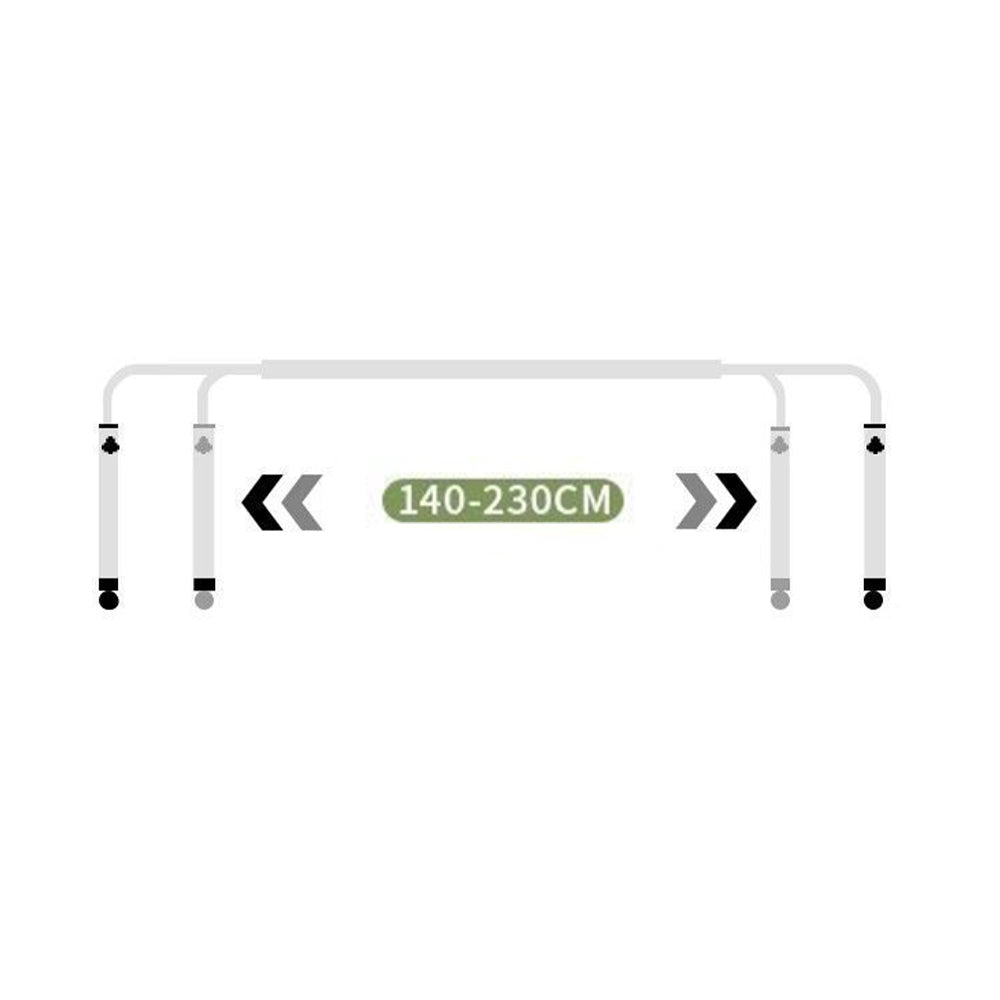 Eeeza Adjustable Overbed Table – Expanding Rolling Desk for Beds, Sofas & More