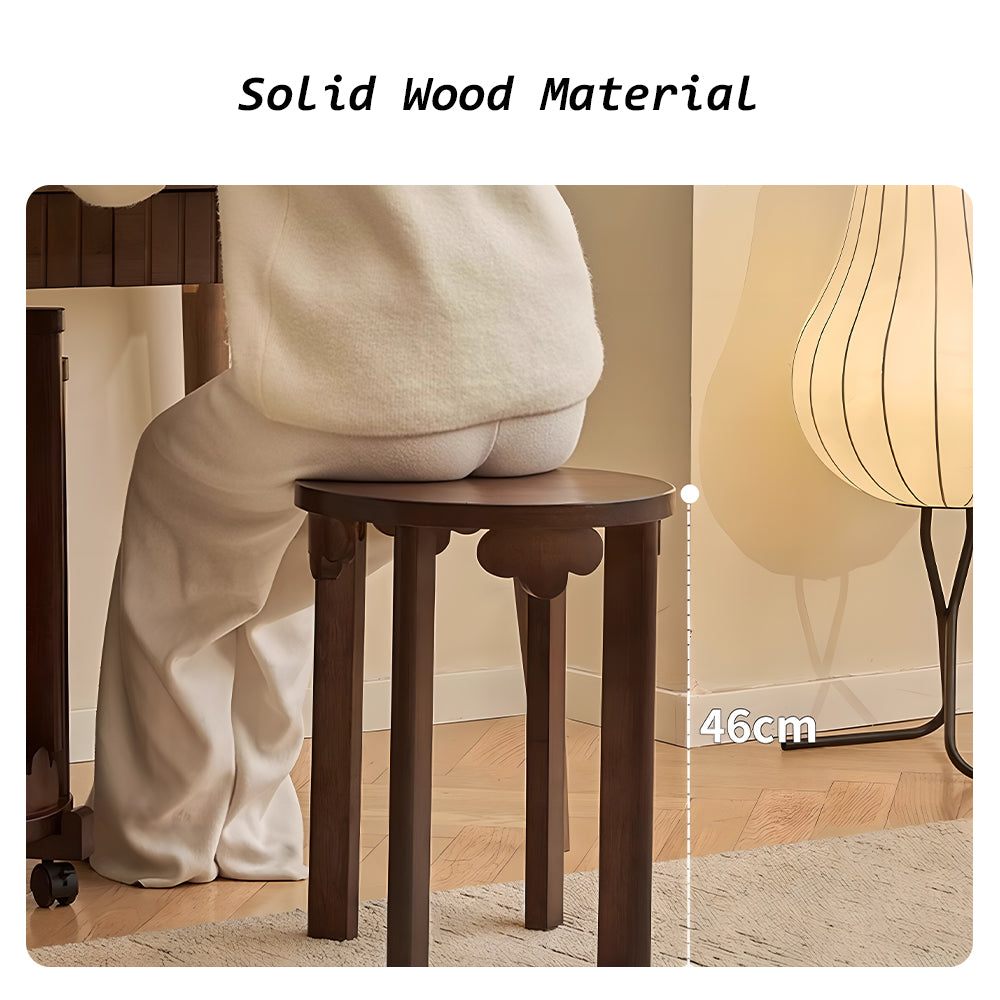 Eeeza 6-in-1 Stackable Oak Stool Set