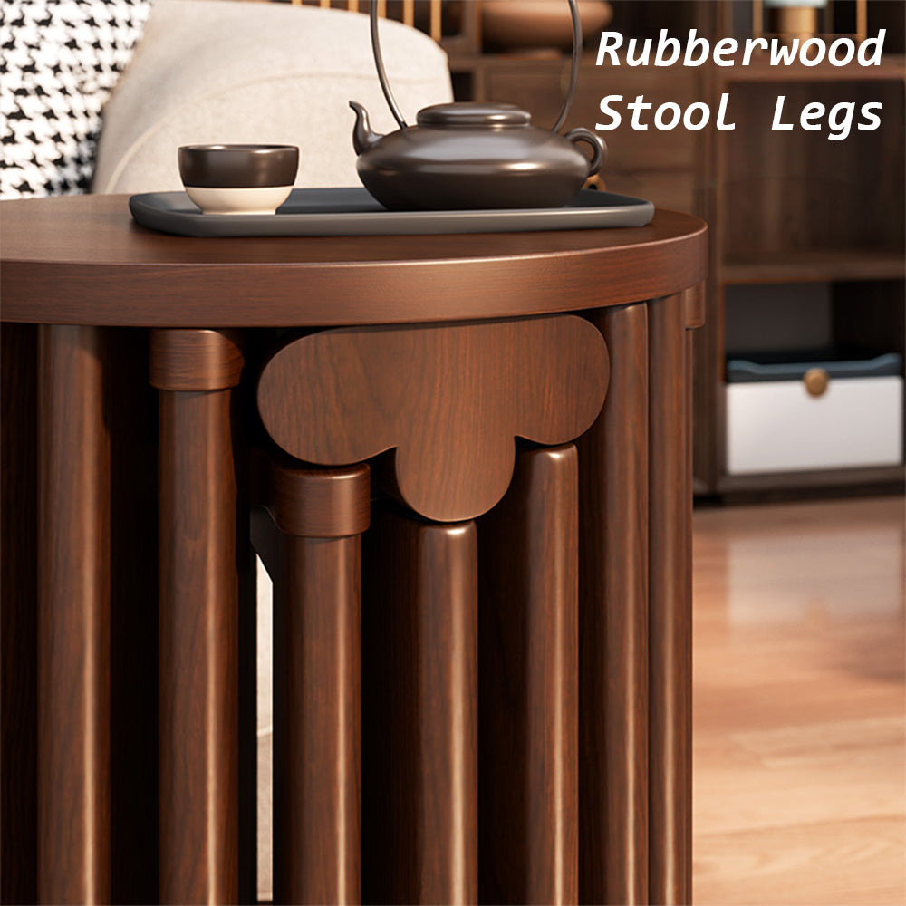 Eeeza 6-in-1 Stackable Oak Stool Set