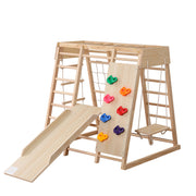 Eeeza Multi-function Pine Wood Climber Play System