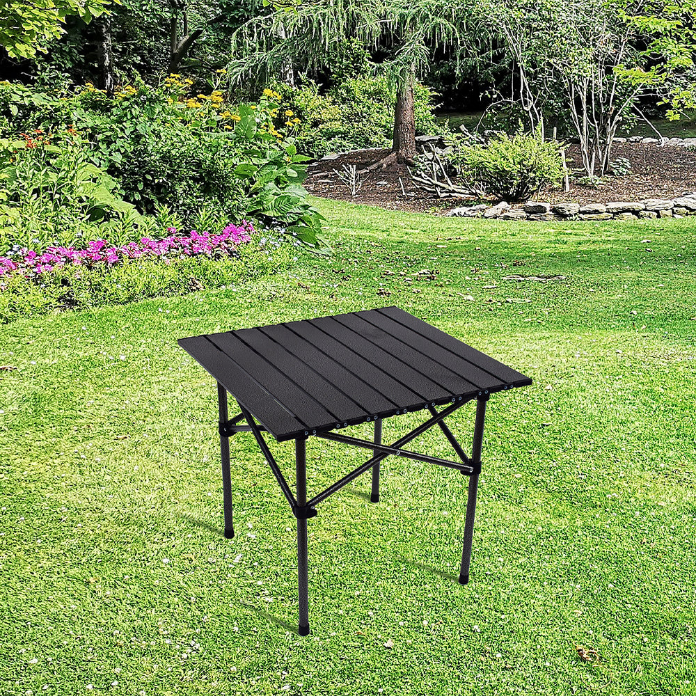Eeeza Outdoor Steel Frame Foldable Square Camping Table