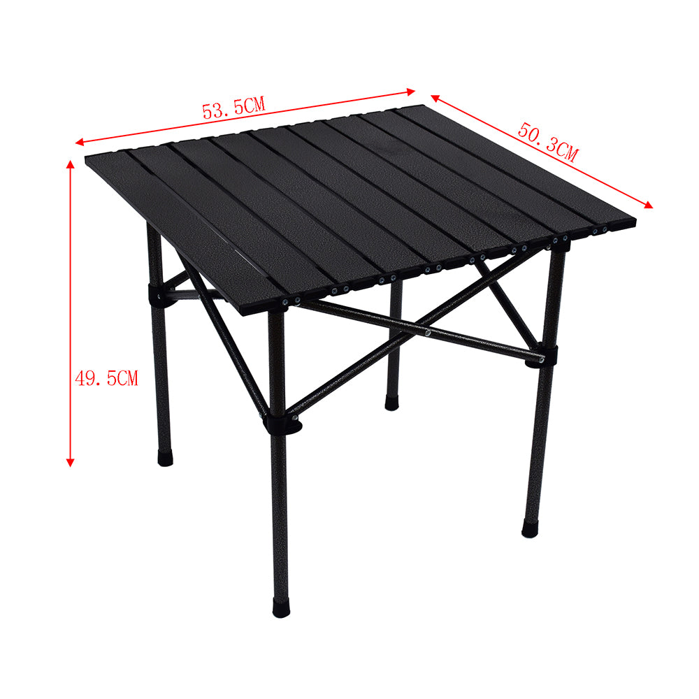 Eeeza Outdoor Steel Frame Foldable Square Camping Table
