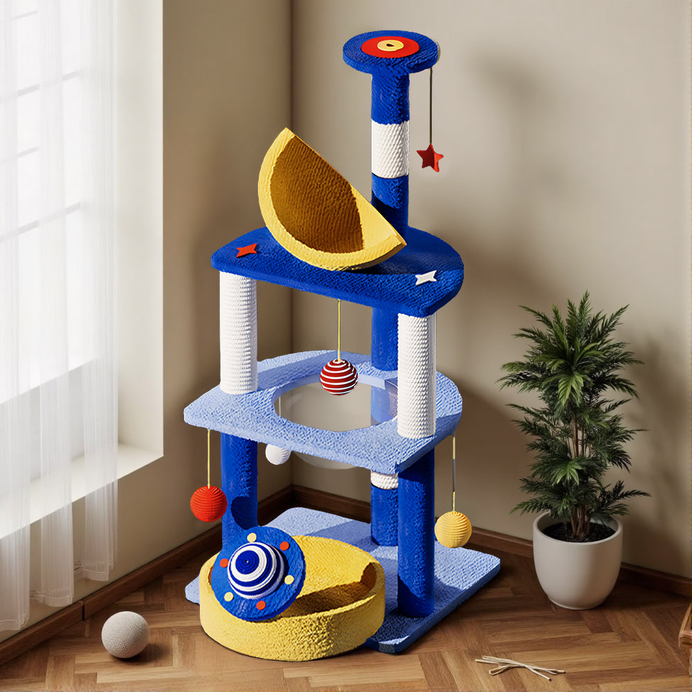 Eeeza Multi-functional Tiered Starry Sky Themed Cat Tree
