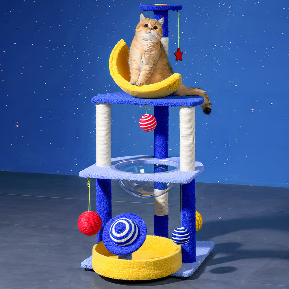 Eeeza Multi-functional Tiered Starry Sky Themed Cat Tree