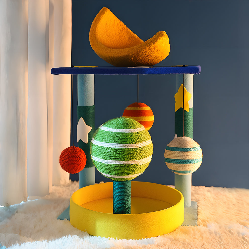 Eeeza Multi-functional Tiered Starry Sky Themed Cat Tree