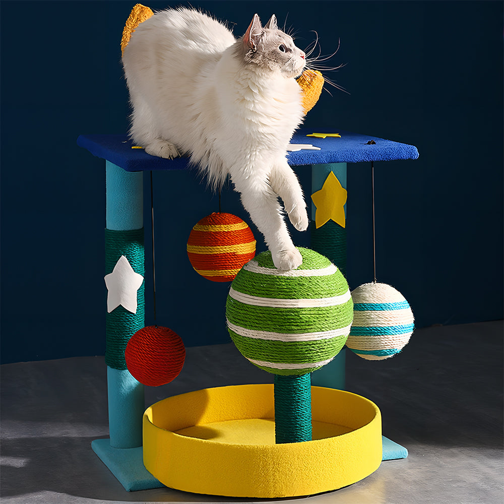 Eeeza Multi-functional Tiered Starry Sky Themed Cat Tree