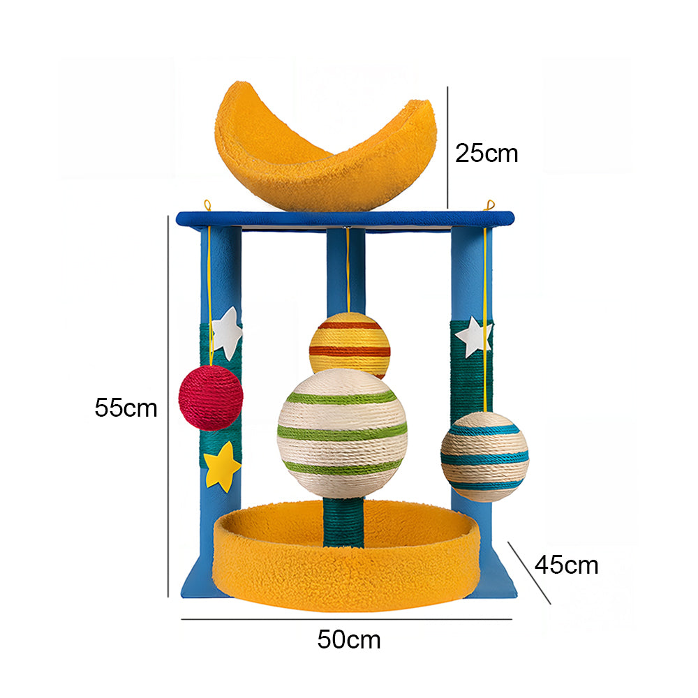 Eeeza Multi-functional Tiered Starry Sky Themed Cat Tree