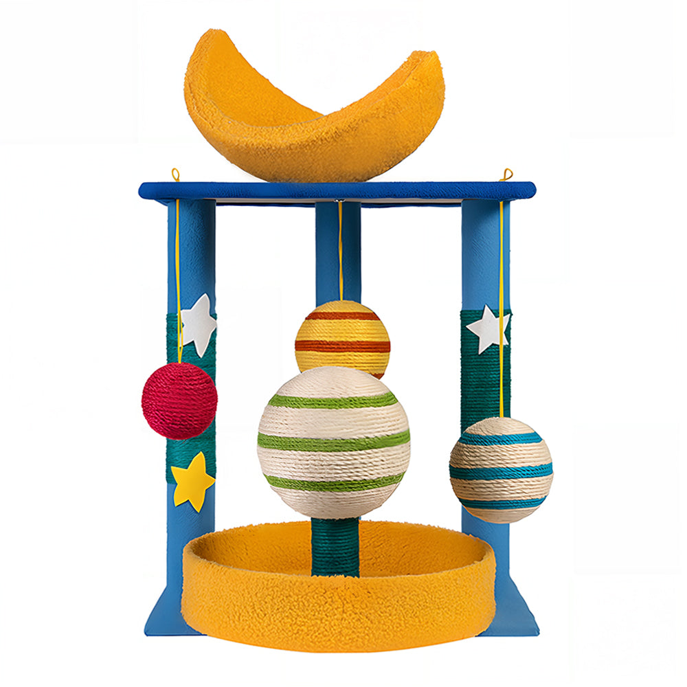 Eeeza Multi-functional Tiered Starry Sky Themed Cat Tree
