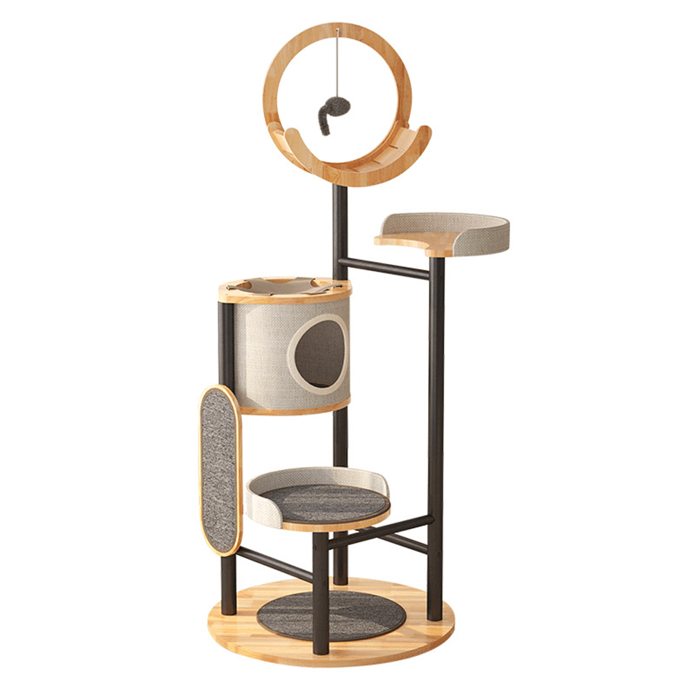 Eeeza Iron Frame House-Themed Multi-Level Cat Tree