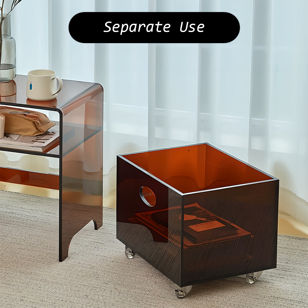 Eeeza Acrylic Transparent Storage Cabinet With Drawers