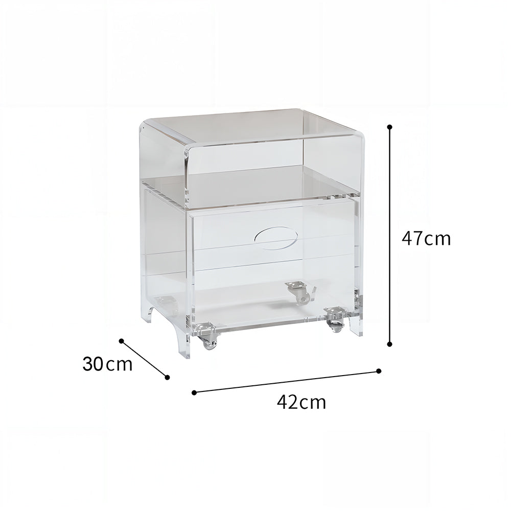 Eeeza Acrylic Transparent Storage Cabinet With Drawers