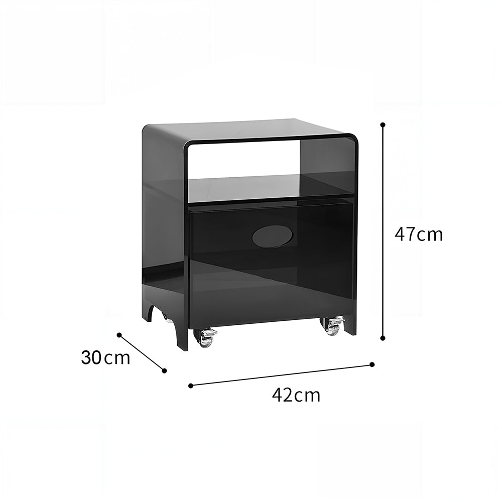 Eeeza Acrylic Transparent Storage Cabinet With Drawers