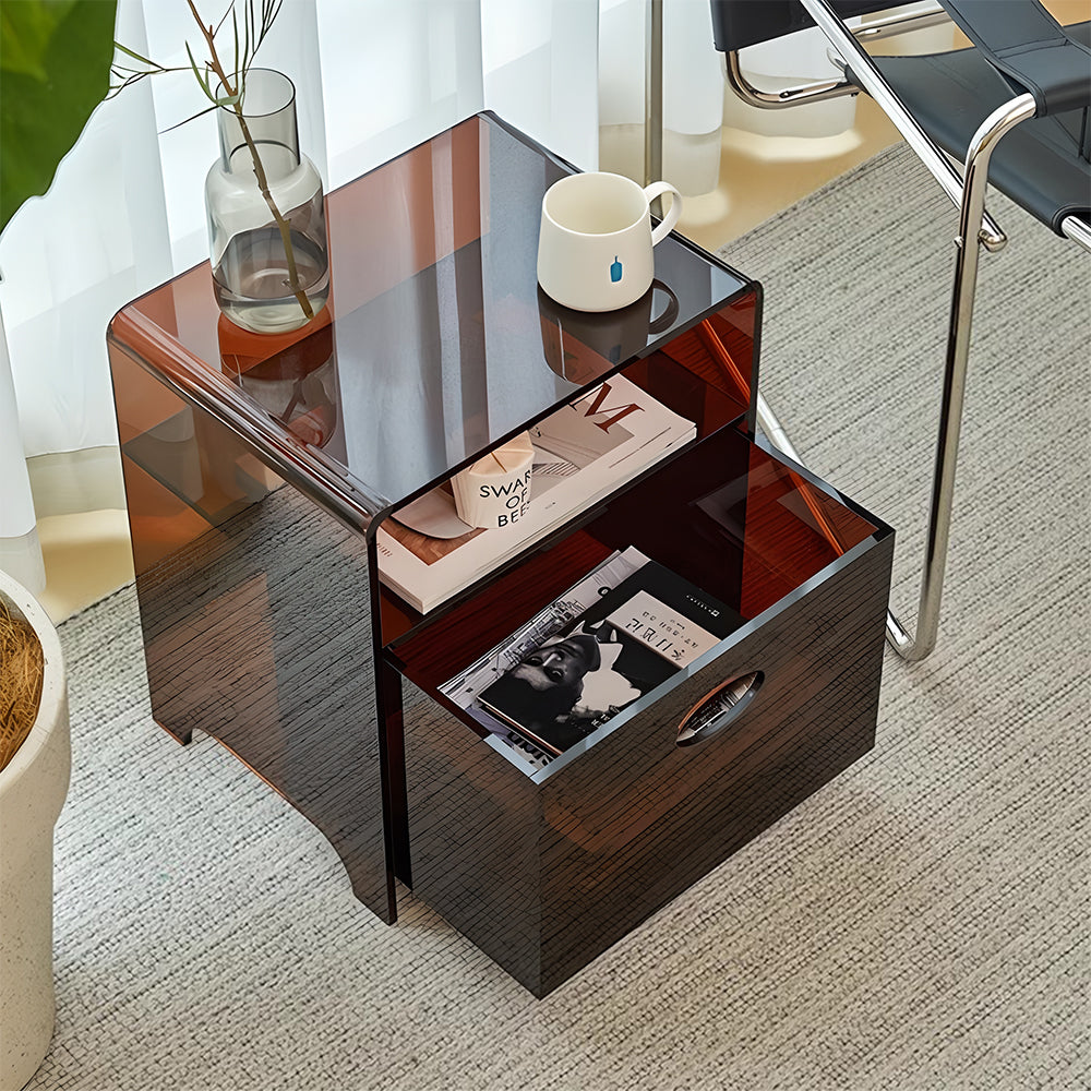 Eeeza Acrylic Transparent Storage Cabinet With Drawers
