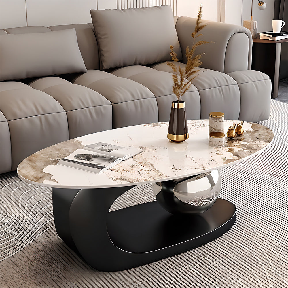 Eeeza Modern Minimalist Sintered Stone Coffee Table