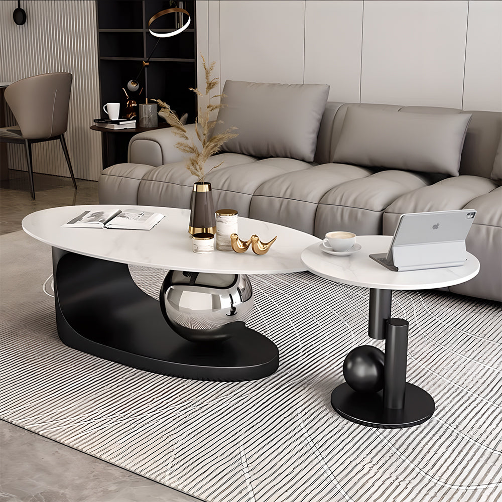 Eeeza Modern Minimalist Sintered Stone Coffee Table