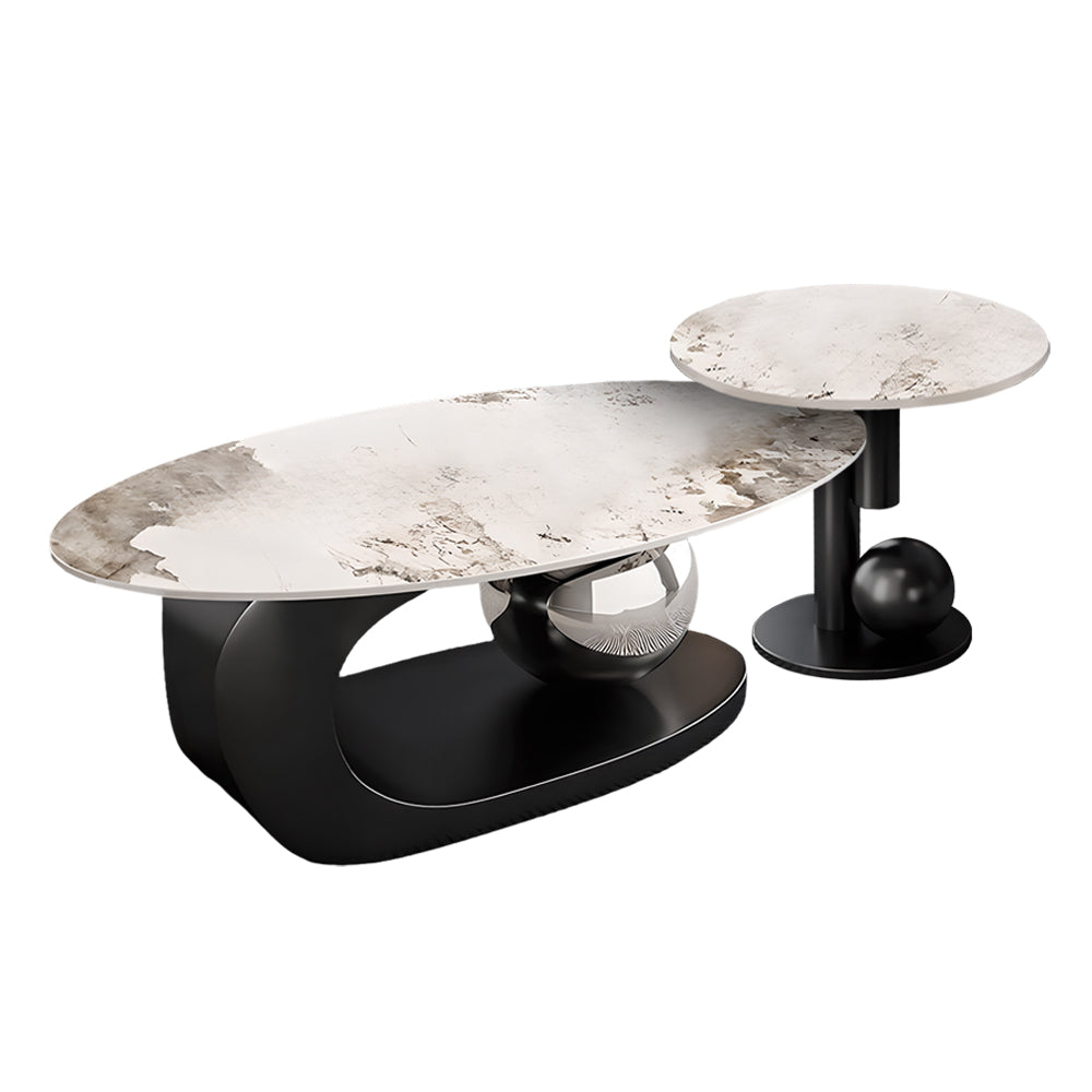 Eeeza Modern Minimalist Sintered Stone Coffee Table