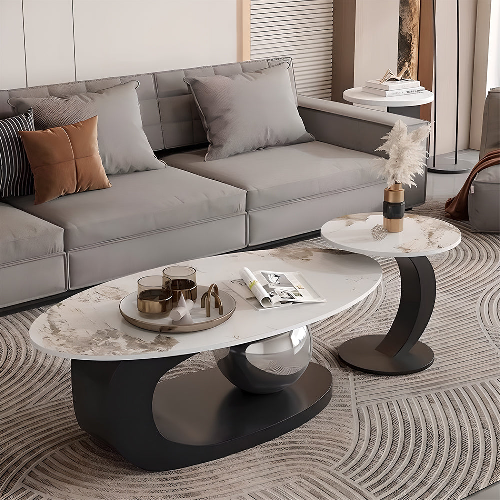 Eeeza Modern Minimalist Sintered Stone Coffee Table
