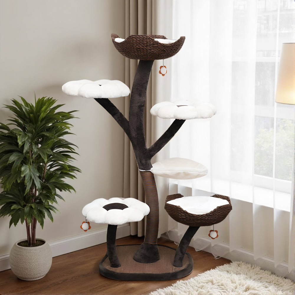 Eeeza Petals-Themed Multi-Level Cat Tree