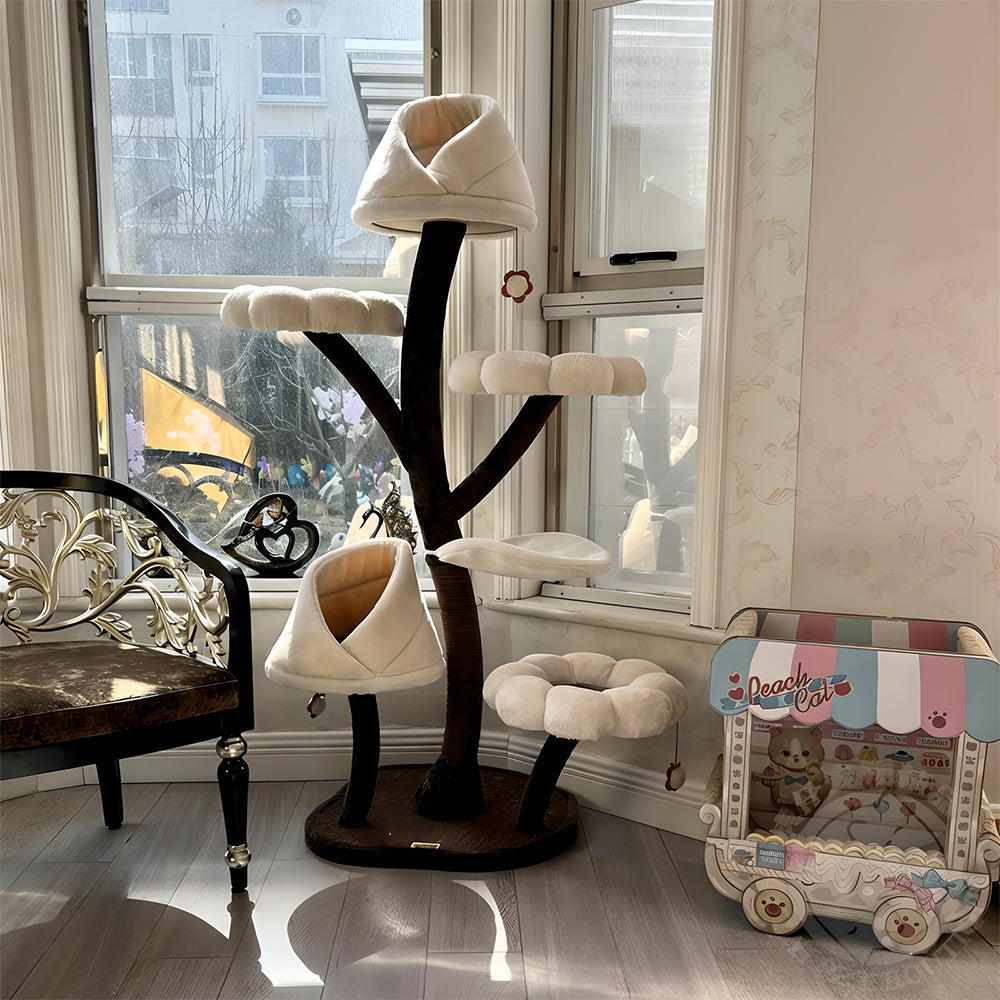 Eeeza Petals-Themed Multi-Level Cat Tree