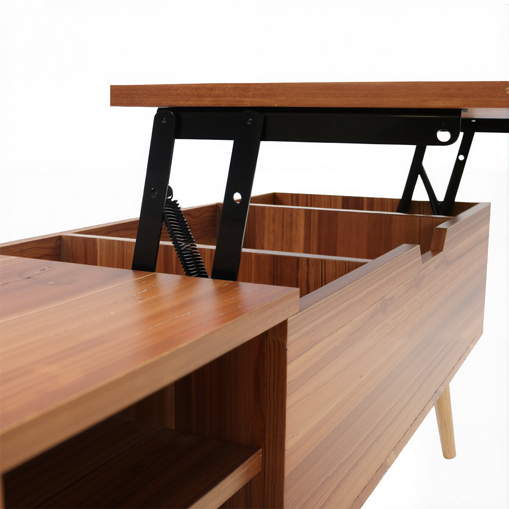 Eeeza Lift-Top Coffee Table – Hidden Storage, Adjustable Height, Minimalist Design for Living Room & Office