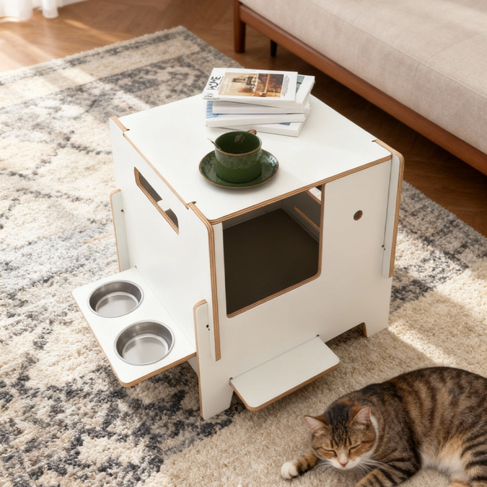 Eeeza Minimalist Multi-functional CatNap Side Table
