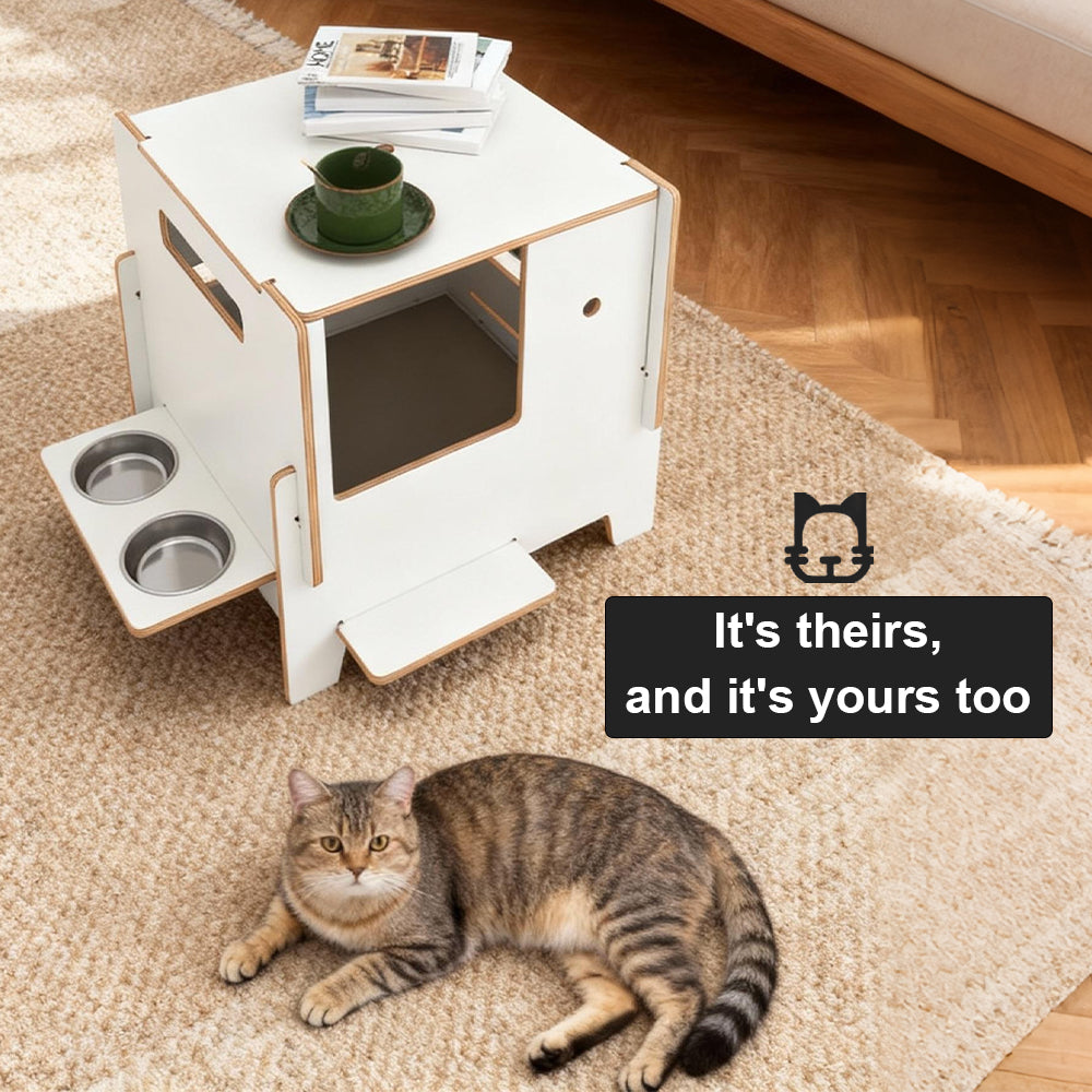 Eeeza Minimalist Multi-functional CatNap Side Table