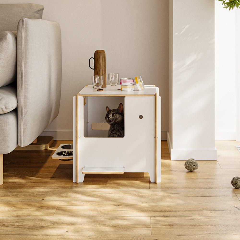Eeeza Minimalist Multi-functional CatNap Side Table