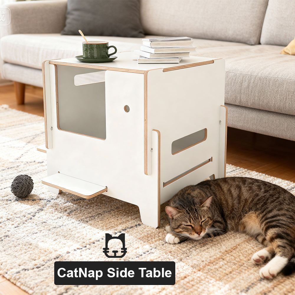 Eeeza Minimalist Multi-functional CatNap Side Table