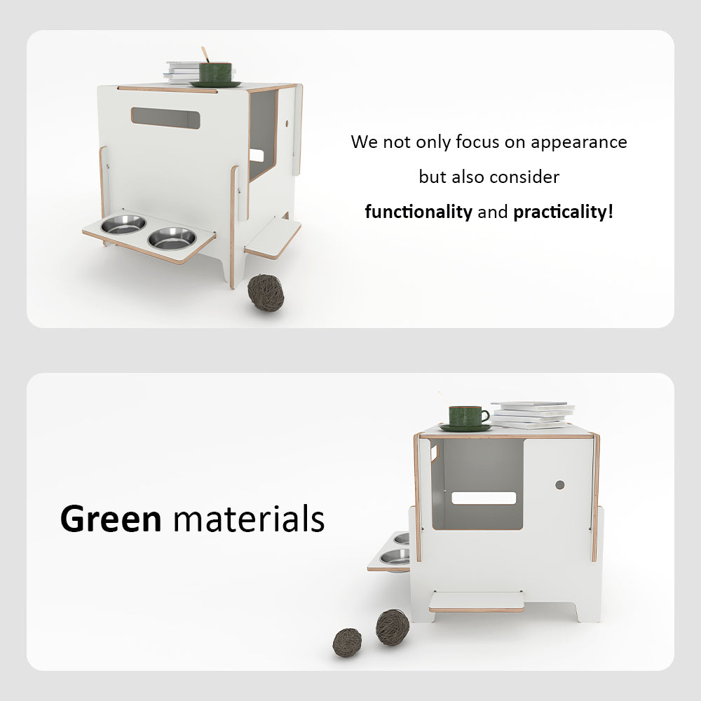 Eeeza Minimalist Multi-functional CatNap Side Table