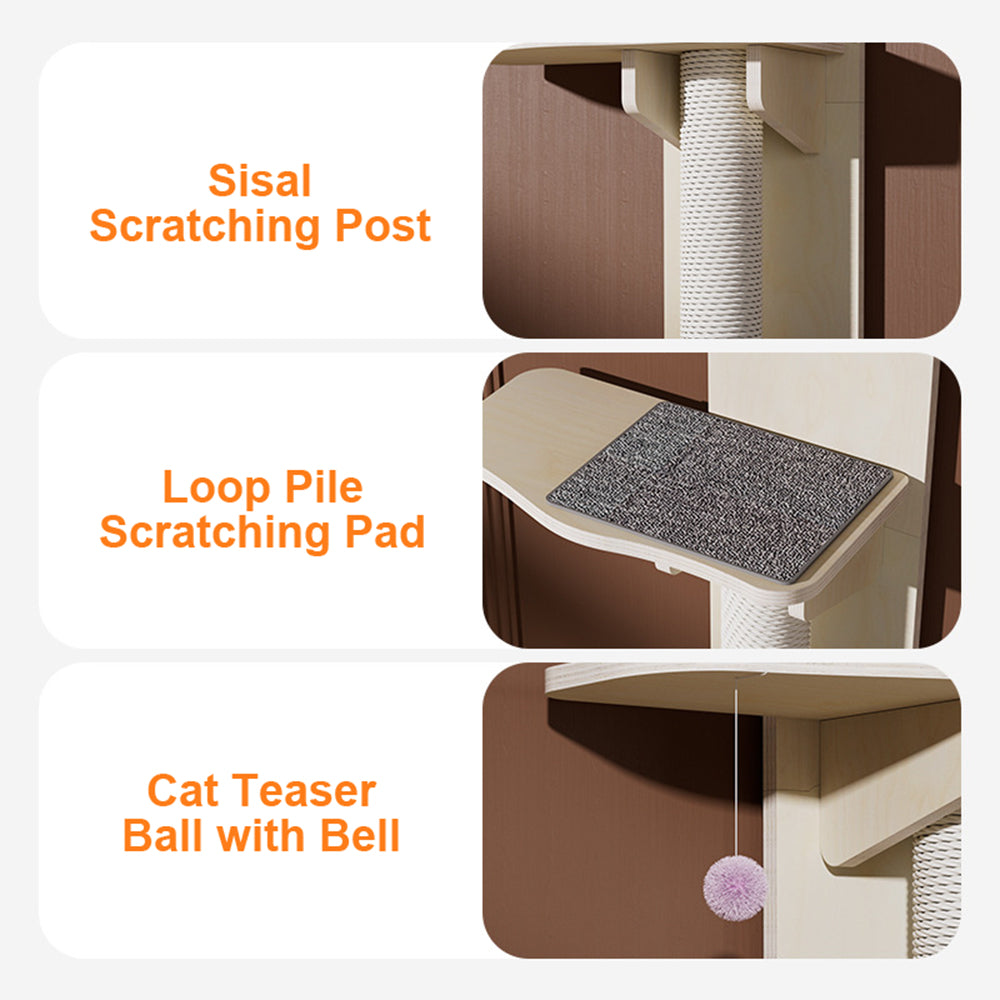Eeeza Integrated Hanging Multi-Level Cat Tree