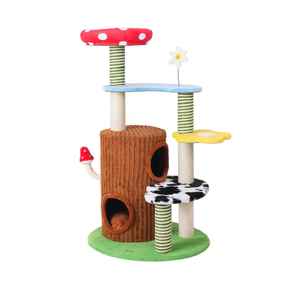 Eeeza Multi-functional All-in-One Plush Cat Tree