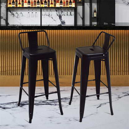 Eeeza Iron Frame Stackable Bar Stool Set