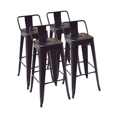 Eeeza Iron Frame Stackable Bar Stool Set